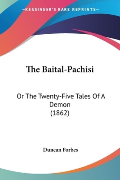 Cover for Duncan Forbes · The Baital-Pachisi (Paperback Book) (2008)