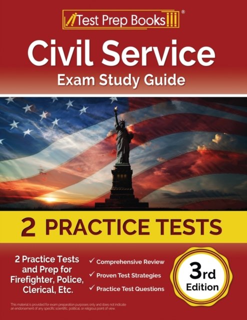 Cover for Rueda Joshua Rueda · Civil Service Exam Study Guide : 2 Practice Tests and Prep for Firefighter, Police, Clerical, Etc. [3rd Edition] (Pocketbok) (2023)