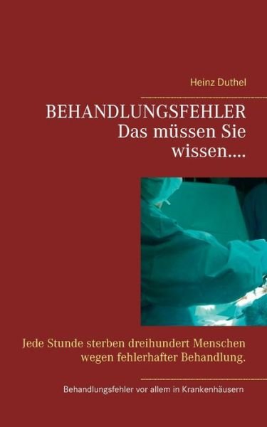 Cover for Duthel · Behandlungsfehler (Bog) (2019)