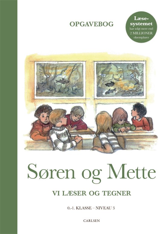 Cover for Ejvind Jensen; Knud Hermansen · Søren og Mette: Søren og Mette: Vi læser og tegner (Opgavebog 3, 0.-1. klasse) (Sewn Spine Book) [2. Painos] (2024)
