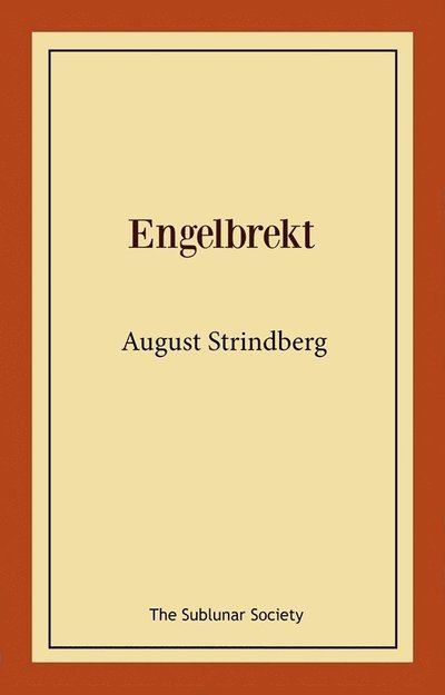 Cover for August Strindberg · Engelbrekt (Book) (2021)