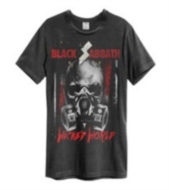 Black Sabbath Wicked World Amplified Vintage Charcoal X Large T Shirt - Black Sabbath - Fanituote - AMPLIFIED - 5054488392565 - 