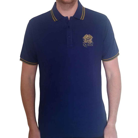 Queen Unisex Polo Shirt: Crest Logo - Queen - Produtos -  - 5056368612565 - 