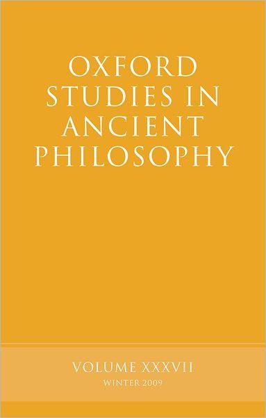 Cover for Inwood · Oxford Studies in Ancient Philosophy Volume 37 - Oxford Studies in Ancient Philosophy (Gebundenes Buch) (2009)