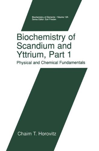 Cover for C.t. Horovitz · Biochemistry of Scandium and Yttrium: Physical and Chemical Fundamentals (Physical and Chemical Fundamentals) - Biochemistry of the Elements (Hardcover Book) (1999)