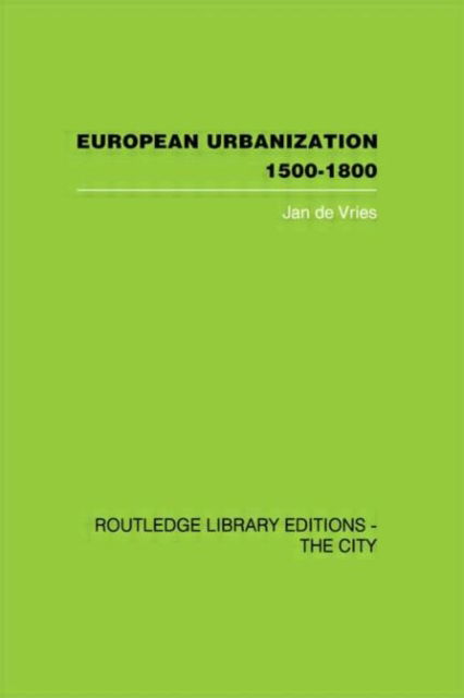 Cover for Jan De Vries · European Urbanization, 1500-1800 (Paperback Book) [Reprint edition] (2013)