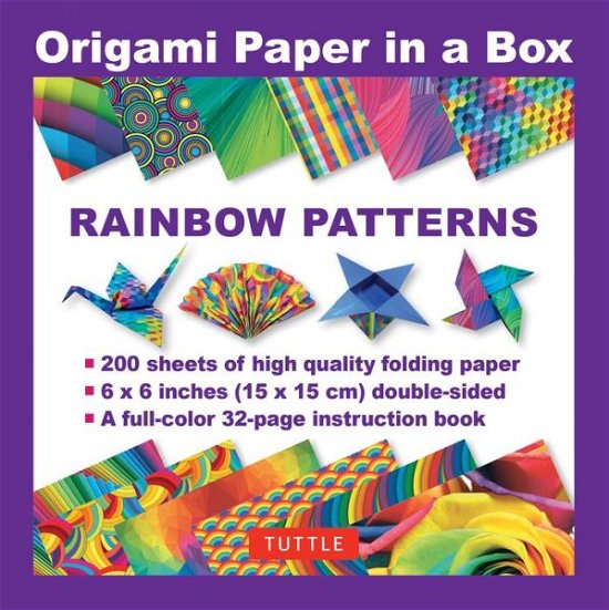 Origami Paper in a Box - Rainbow Patterns - Tuttle Publishing - Kirjat - Tuttle Publishing - 9780804851565 - tiistai 19. maaliskuuta 2019
