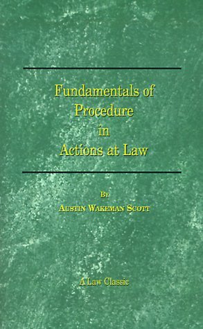 Cover for Austin Wakeman Scott · Fundamentals of Procedure in Actions at Law (Paperback Book) (2000)