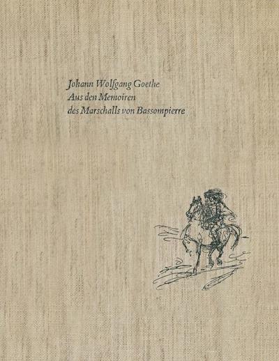 Cover for Goethe · Aus den Memoiren des Marschalls von Bassompierre (Paperback Book)