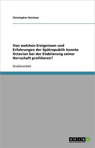 Cover for Reichow · Von welchen Ereignissen und Erf (Book) [German edition] (2011)