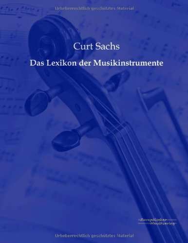 Cover for Curt Sachs · Das Lexikon der Musikinstrumente (Paperback Bog) [German edition] (2019)
