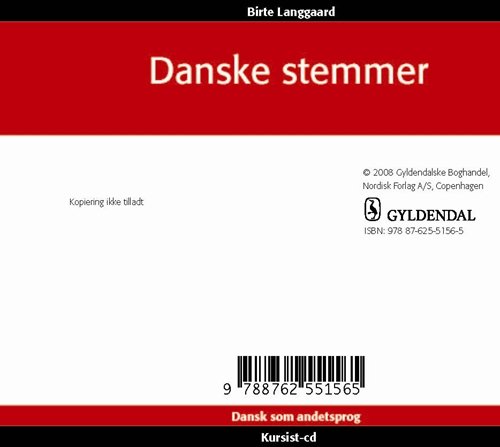 Cover for Birte Langgaard · Danske stemmer (CD) [1. utgave] (2008)