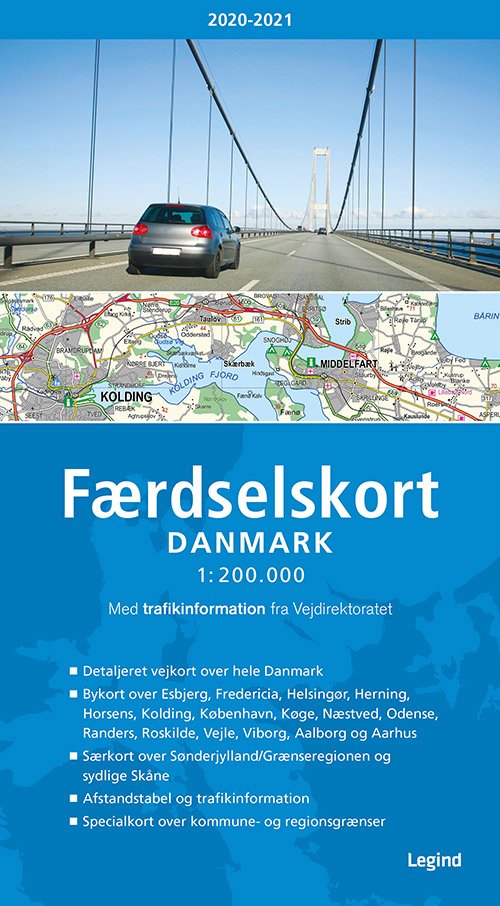 Færdselskort Danmark 2020-2021 -  - Boeken - Legind - 9788771557565 - 3 februari 2020