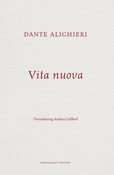 Cover for Dante Alighieri · Vita nuova (Bound Book) (2021)
