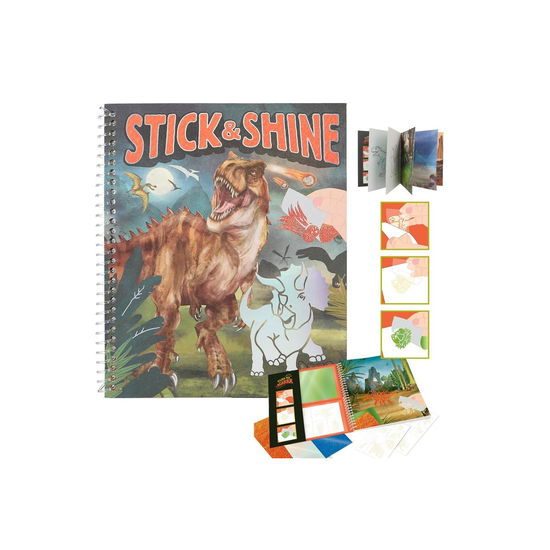 Cover for Dino World · Colouring Book Stick &amp; Shine ( 0412473 ) (Leksaker)