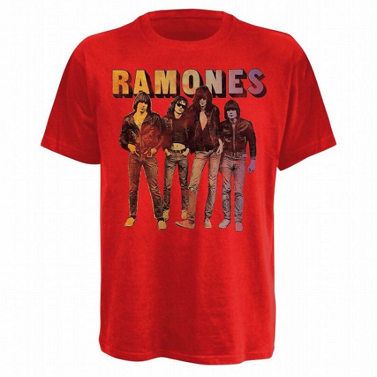 Cover for Ramones · Band Standing Red (T-shirt) [size L] (2010)