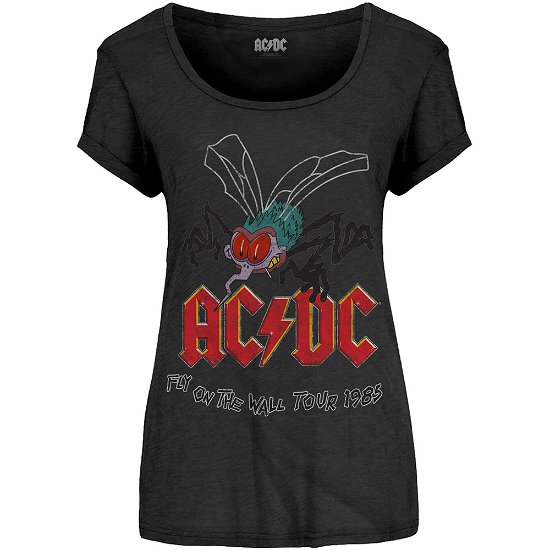 Cover for AC/DC · Fly on the Wall Tour / Ladies Scoop Neck (T-shirt) [size XXL] [Grey - Ladies edition] (2016)