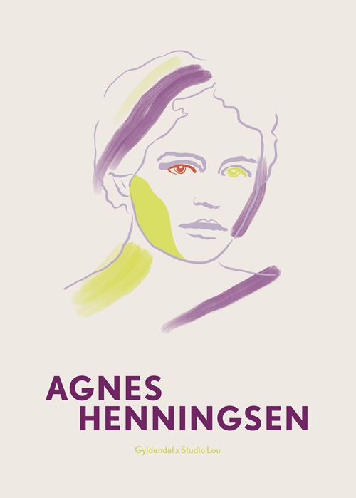 Cover for Agnes Henningsen · Plakat, Agnes Henningsen-portræt (lilla) (Plakat) [1. udgave] (2018)