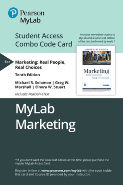 Cover for Michael Solomon · MyLab Marketing with Pearson eText -- Combo Access Card -- for Marketing Real People, Real Choices (Print) (2019)