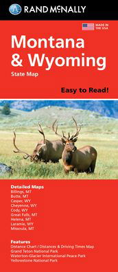 Cover for Rand McNally · Montana &amp; Wyoming State Map (Innbunden bok) (2021)