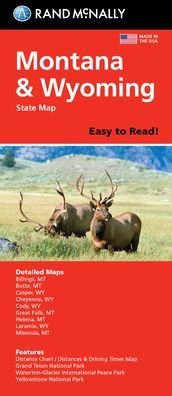 Cover for Rand McNally · Montana &amp; Wyoming State Map (Gebundenes Buch) (2021)