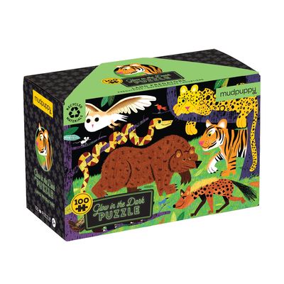 Cover for Mudpuppy · Land Predators 100 Piece Glow in the Dark Puzzle (GAME) (2022)