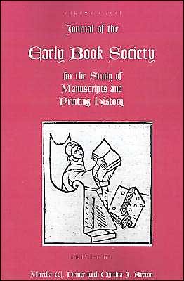 Cover for Martha W Driver · Journal of the Early Book Society: for the Study of Manuscripts and Printing History (Paperback Book) (2001)