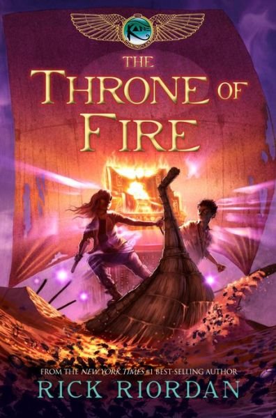 Cover for Rick Riordan · The Throne of Fire (The Kane Chronicles, Book 2) (Innbunden bok) (2011)