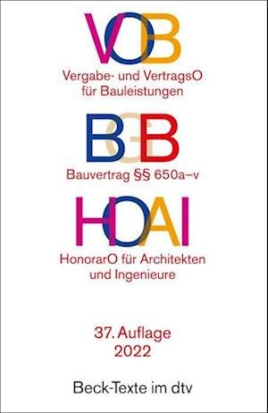 Cover for Dtv Verlagsgesellschaft · Vob / Bgb  / Hoai (Paperback Book) (2022)