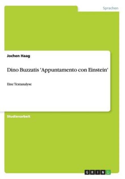 Cover for Haag · Dino Buzzatis 'Appuntamento con Ei (Book) [German edition] (2013)