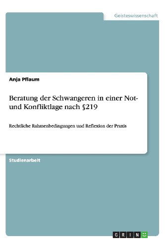 Cover for Pflaum · Beratung der Schwangeren in eine (Book) [German edition] (2013)