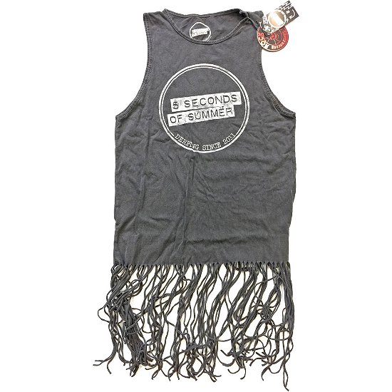 Cover for 5 Seconds of Summer · 5 Seconds of Summer Ladies Tassel Dress: Derping Stamp Vintage (TØJ) [size S] [Grey - Ladies edition]