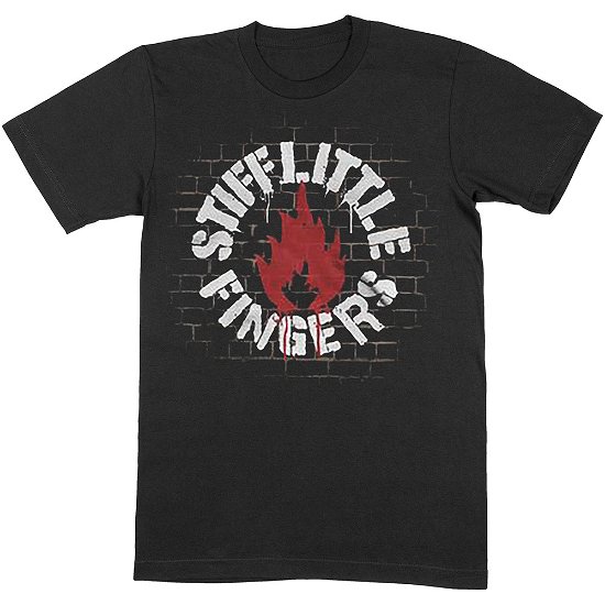 Cover for Stiff Little Fingers · Stiff Little Fingers Unisex T-Shirt: Wall (T-shirt) [size M] [Black - Unisex edition]