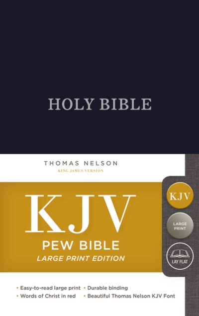 Cover for Thomas Nelson · KJV, Pew Bible, Large Print, Hardcover, Blue, Red Letter, Comfort Print: Holy Bible, King James Version (Hardcover Book) [Large type / large print edition] (2017)