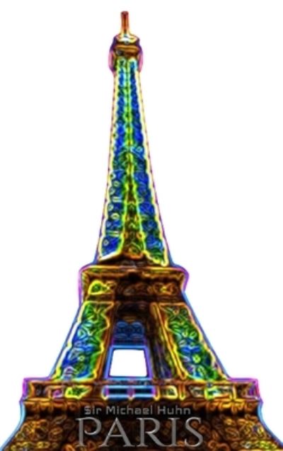 Cover for Sir Michael Huhn · Paris Eiifel Tower Neon Bling Creative Blank Journal (Hardcover Book) (2020)