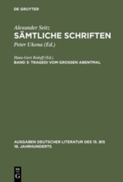 Cover for Seitz · Sämtliche Schriften.03 (Book) (1969)