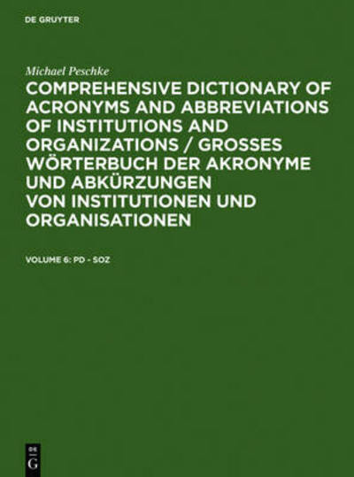 Pd - Soz - Michael Peschke - Books - K. G. Saur - 9783598241567 - September 21, 2001
