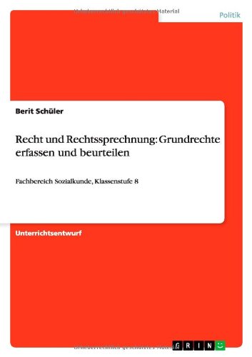 Cover for Schüler · Recht und Rechtssprechnung: Gru (Book) [German edition] (2010)