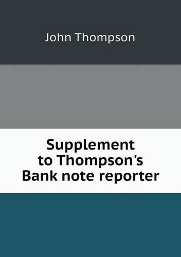 Cover for John Thompson · Supplement to Thompson's Bank Note Reporter (Paperback Book) (2013)