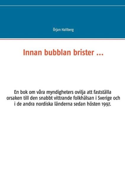 Cover for Orjan Hallberg · Innan Bubblan Brister ... (Paperback Book) (2015)