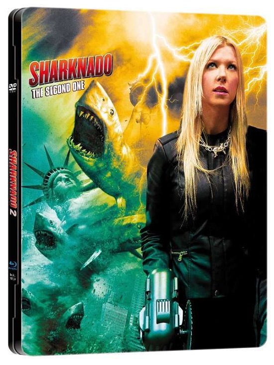 Cover for Ziering,ian / Reid,tara / Fox Vivica A. · Sharknado 2 - Limited Steel Edition (Blu-ray+dvd) (Blu-ray) (2020)
