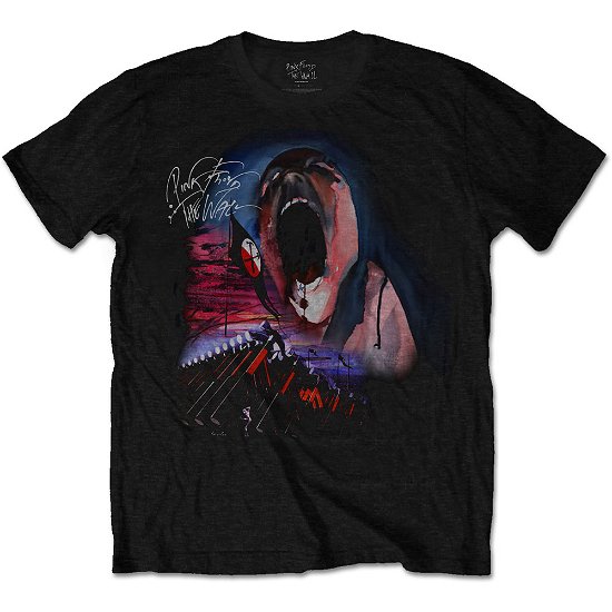 Cover for Pink Floyd · Pink Floyd Unisex T-Shirt: The Wall Scream &amp; Hammers (T-shirt) [size S] [Black - Unisex edition]