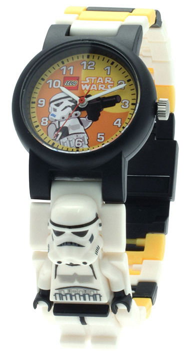 Lego Star Wars Storm Trooper Minifigure Children'S Quartz Watch With Yellow Dial Analogue Display And Multicolour Plastic Link Strap 8020424 - Lego - Musikk - Lego - 5060286804568 -