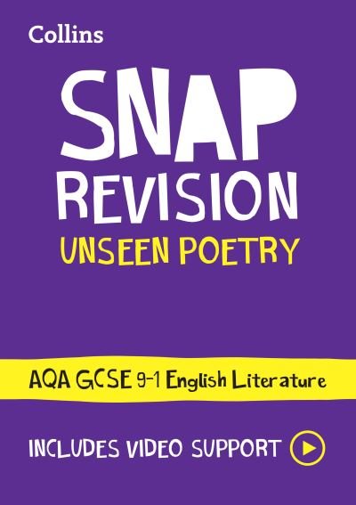 Cover for Collins GCSE · AQA Unseen Poetry Anthology Revision Guide: Ideal for the 2024 and 2025 Exams - Collins GCSE Grade 9-1 SNAP Revision (Paperback Book) (2022)