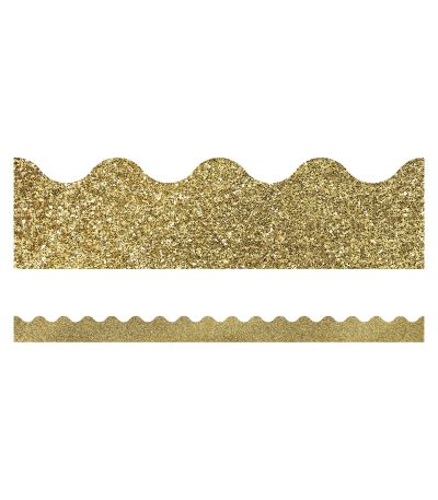 Sparkle and Shine Gold Glitter Scalloped Borders - Carson-Dellosa Publishing - Books - Carson Dellosa Education - 9781483843568 - March 15, 2018