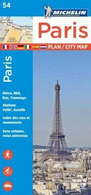 Cover for Michelin · Paris - Michelin City Plan 54: City Plans (Kort) (2017)