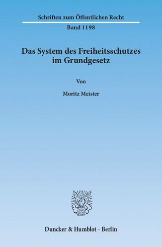 Cover for Meister · System des Freiheitsschutzes (Book) (2011)