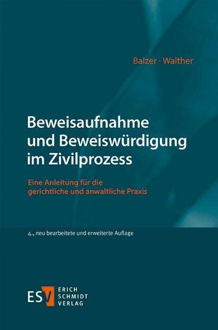 Cover for Balzer · Beweisaufnahme und Beweiswürdigu (Book)