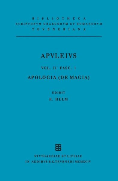 Cover for Apuleius / Helm · Opera Quae Supersunt, Vol. II Pb (Book) [2nd Reprint 1963 edition] (1994)