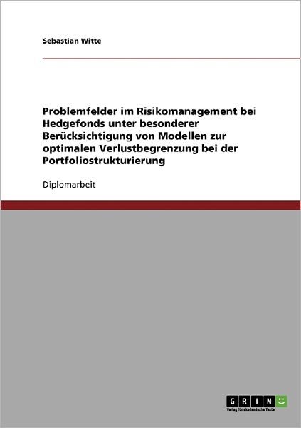 Cover for Witte · Problemfelder im Risikomanagement (Book) [German edition] (2013)